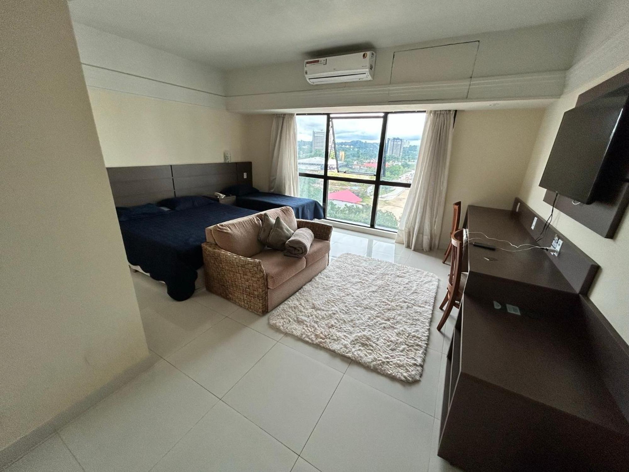 Tropical Executive Flat Vista Incrível para a Orla Manaos Exterior foto