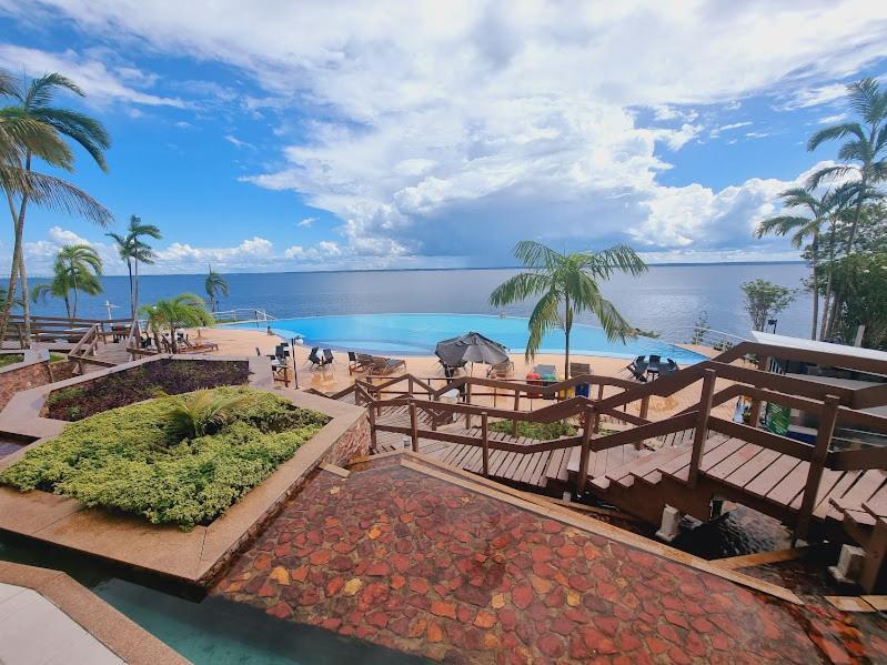 Tropical Executive Flat Vista Incrível para a Orla Manaos Exterior foto